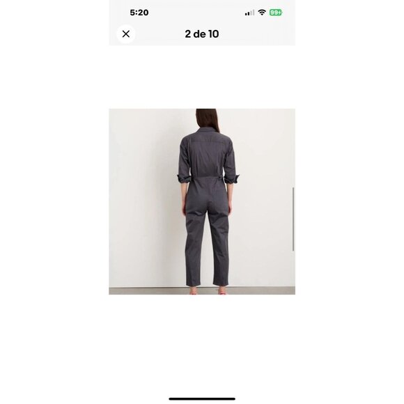 Alex Mill Women’s Jumpsuit XS Iron Grey Cotton Long Sleeves Button Pockets - Picture 2 of 16